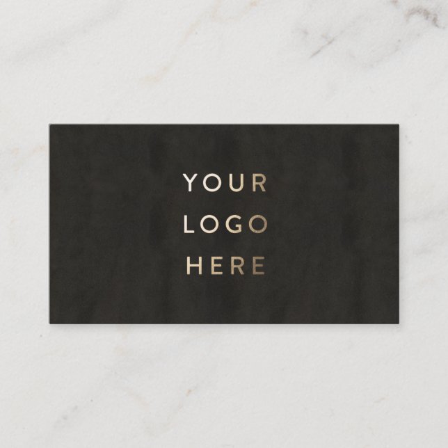 Carte De Visite Ajouter Votre Logo Chalkboard Black Simple Modern (Devant)