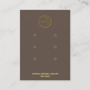Carte De Visite Ajouter Votre Logo Écran d'oreille 3 paires Brown
