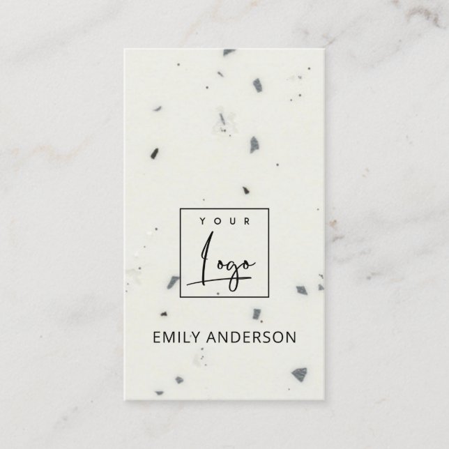 CARTE DE VISITE AJOUTER VOTRE LOGO MINIMAL CERAMIC TEXTURE PROFESS (Devant)