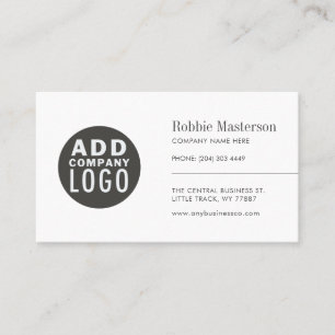 Carte De Visite Ajouter votre logo Modern Minimalist
