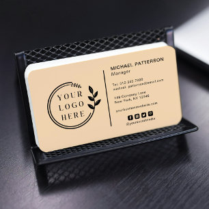 Carte De Visite Ajouter votre logo Social Media QR Code Entreprise