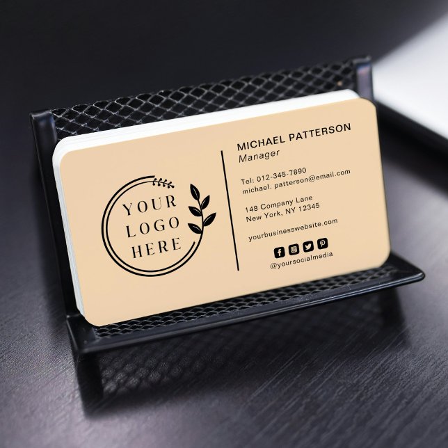 Carte De Visite Ajouter votre logo Social Media QR Code Entreprise (Créateur téléchargé)