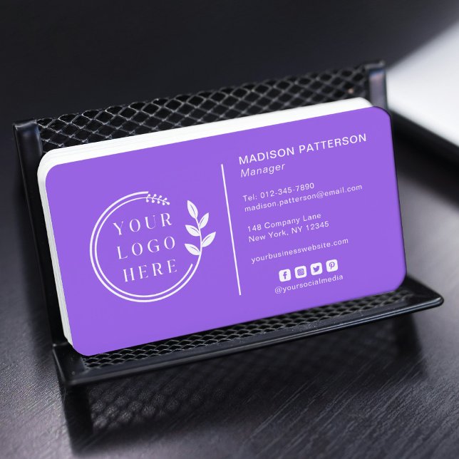 Carte De Visite Ajouter votre logo Social Media QR Code Entreprise (Créateur téléchargé)