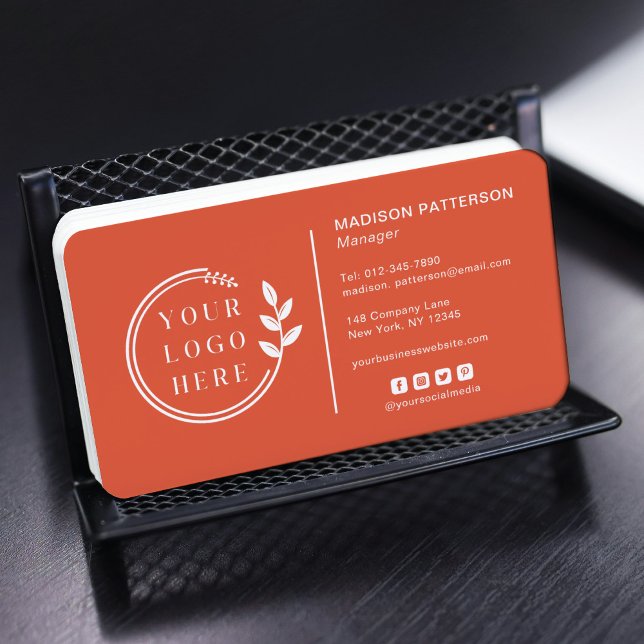 Carte De Visite Ajouter votre logo Social Media QR Code Entreprise (Créateur téléchargé)