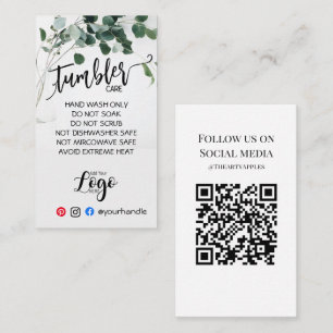 Carte De Visite AJOUTER VOTRE LOGO SOIN vinyle eucalyptus