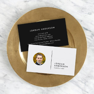 Carte De Visite Ajouter votre photo Séparateur simple Couleur modi