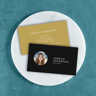 Carte De Visite Ajouter votre photo Simple Minimaliste Couleur mod
