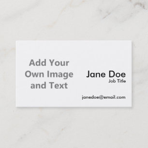 Carte De Visite Ajouter Votre Propre Image Et Votre Propre Texte