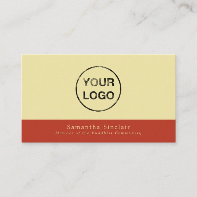 Carte De Visite Ajouter Votre Propre Logo, Bouddhisme, Bouddhisme (Devant)