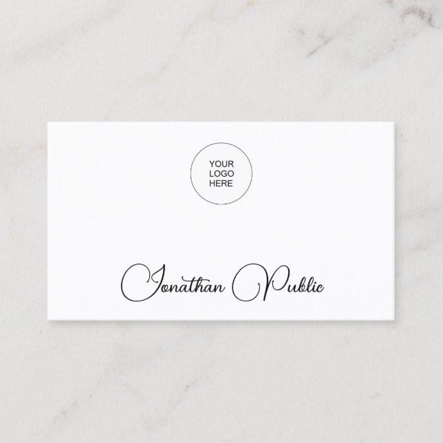 Carte De Visite Ajouter votre propre logo de société ici Modèle (Devant)