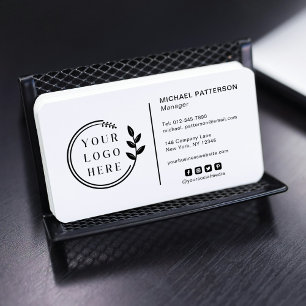 Carte De Visite Ajoutez votre logo Code QR des médias sociaux d'en
