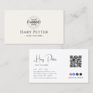 Carte De Visite Ajoutez votre logo et photo   Agent 