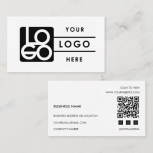 Carte De Visite Ajoutez votre logo personnalisé Rectangle Professi