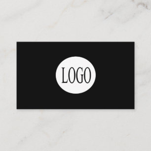 Carte De Visite Ajoutez Votre Logo Simple Professionnel Noir