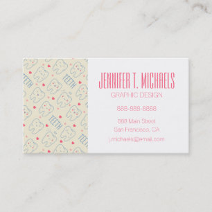 Carte De Visite Ajoutez votre motif heureux en pastel nommé de