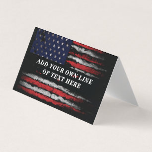 Carte De Visite Ajoutez votre propre texte sur le drapeau américai