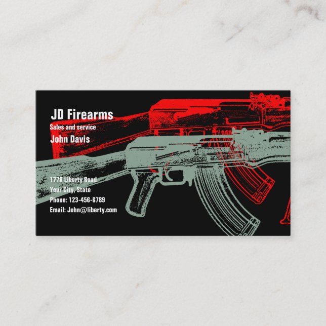 CARTE DE VISITE AK 47 (Devant)