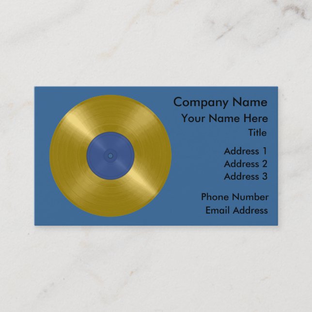Carte De Visite Album Gold Vinyl Record (Devant)