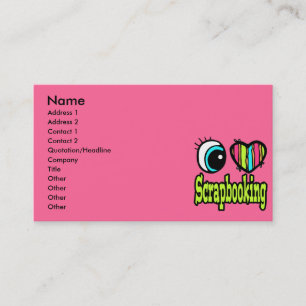 Carte De Visite Album Scrapbooking Coeur d'Oeil Je T'Aime