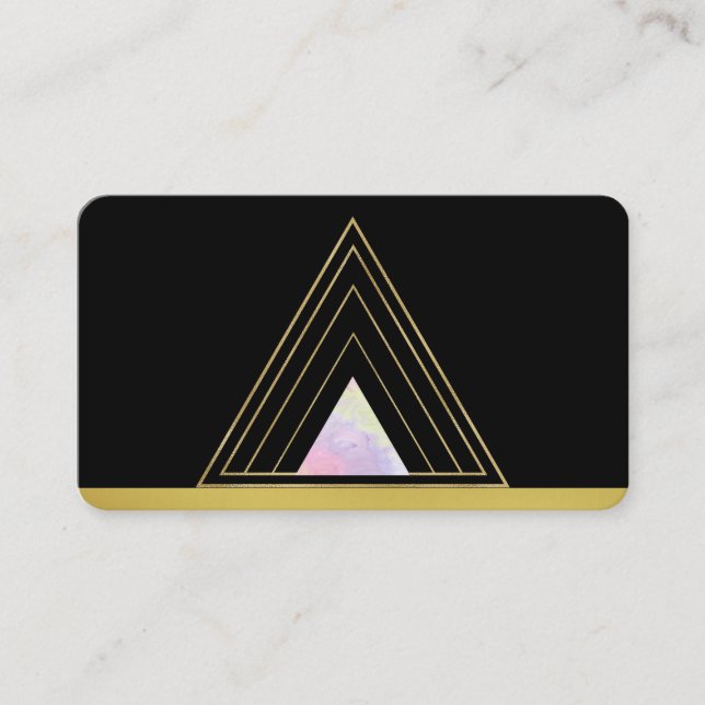 Carte De Visite *~* Alchimie d'or Triangle géométrique Sacré minim (Devant)