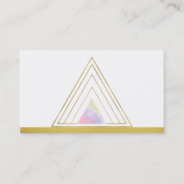 Carte De Visite Alchimie sacrée de la géométrie de triangle (Devant)