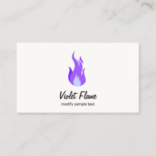 Carte De Visite Alchimiste Violet flamme Guérisseur spirituel