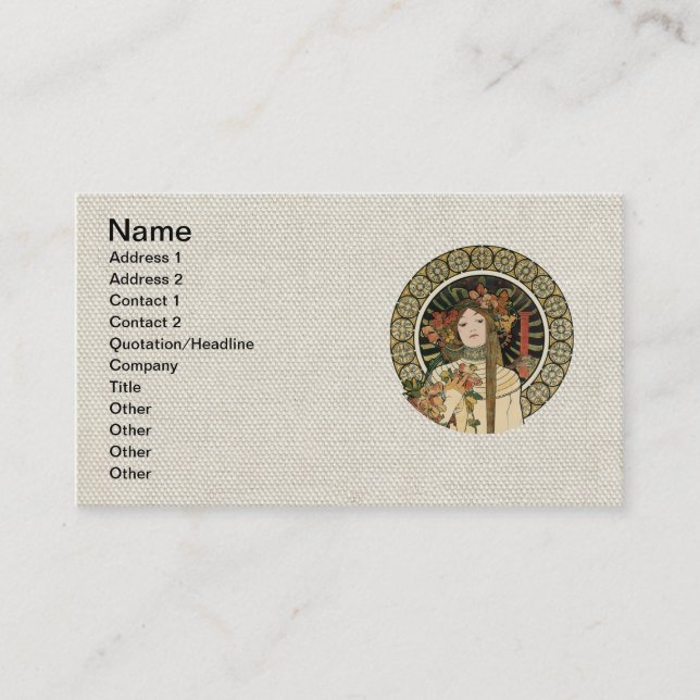 Carte De Visite Alfonse Mucha Trappistine Nouveau (Devant)