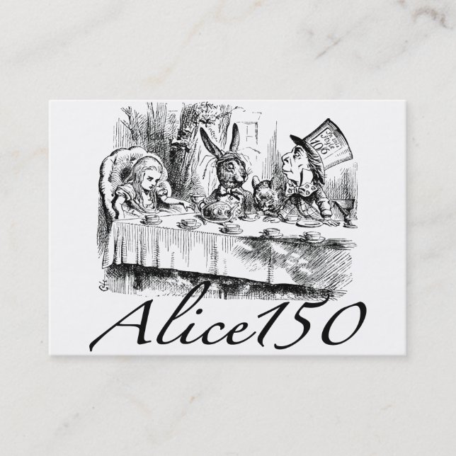 Carte De Visite Alice150 Alice dans anniversaire du pays des (Devant)