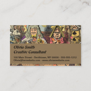 Carte De Visite Alice à Wonderland Cheshire Cat Characters