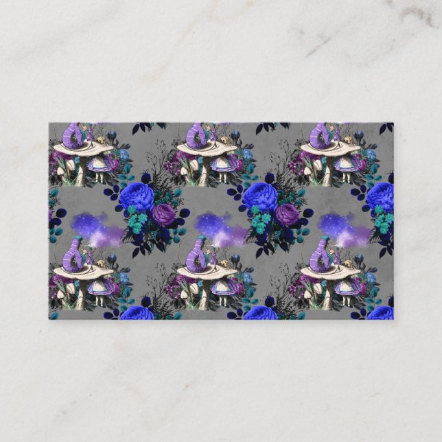 Carte De Visite Alice au pays des merveilles Fleurs de la chenille (Devant)