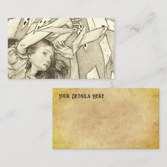 Carte De Visite Alice Au Pays Des Merveilles Lewis Carroll Rackham (Devant / Derrière)