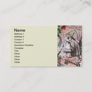 Carte De Visite Alice rideau absurdité merveilleux classique