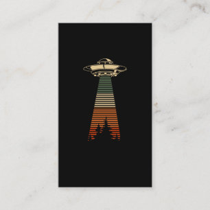 Carte De Visite Alien de forêt d'enlèvement d'OVNI rétro