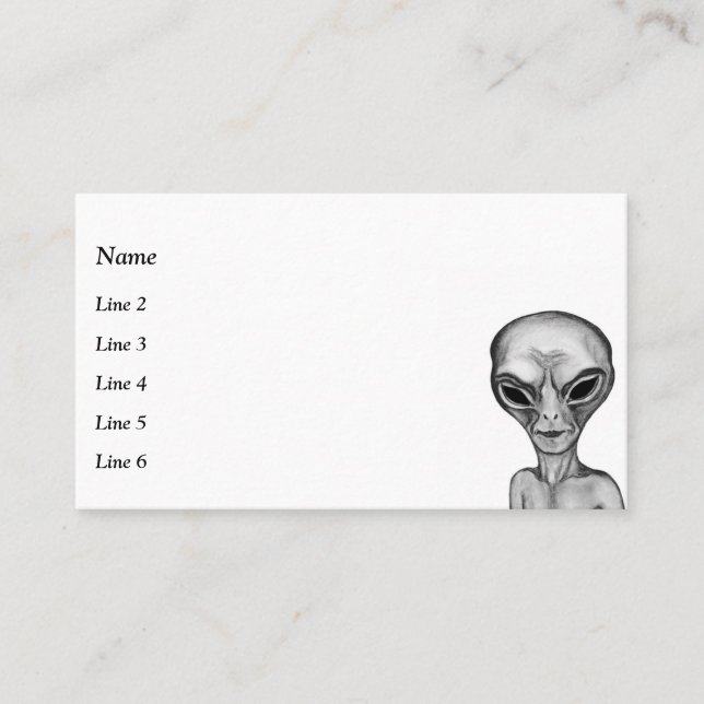 Carte De Visite Alien gris (Devant)