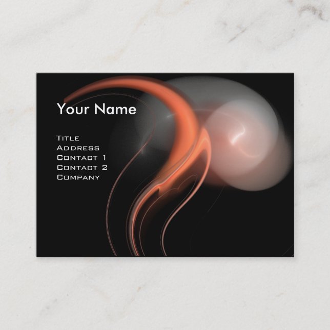 Carte De Visite ALIEN PEARL MONOGRAM Vibrant noir rose blanc (Devant)