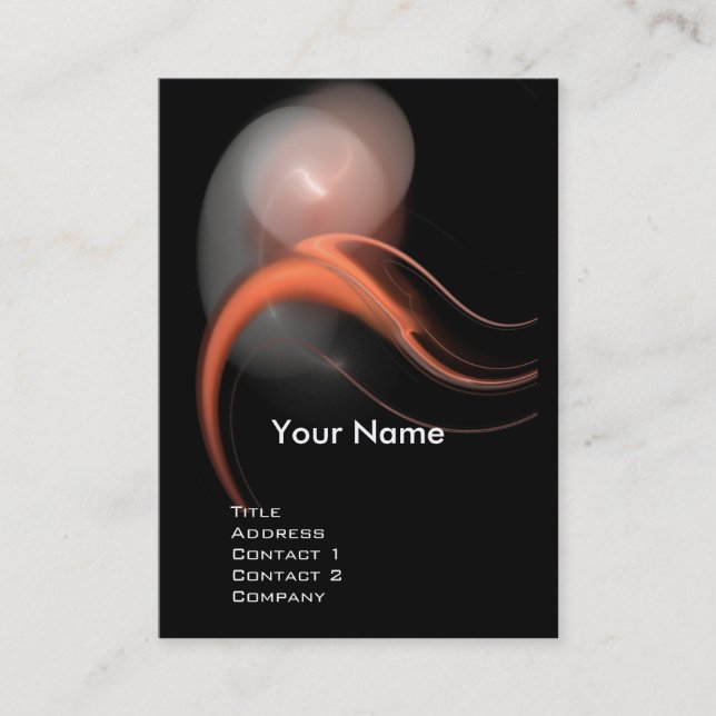 Carte De Visite ALIEN PEARL MONOGRAM Vibrant noir rose blanc (Devant)