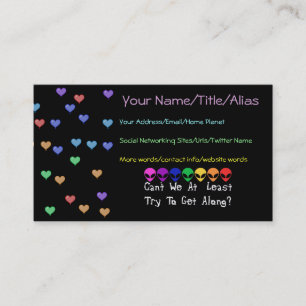Carte De Visite Aliens d'arc-en-ciel
