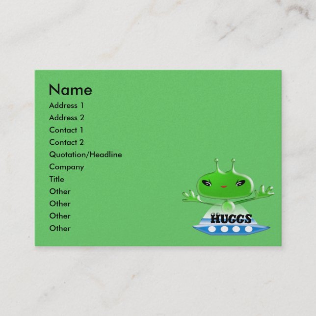 Carte De Visite Aliens Huggs (Devant)