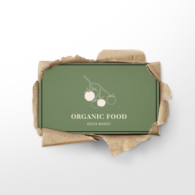 Carte de visite alimentaire écologique moderne (Créateur téléchargé)