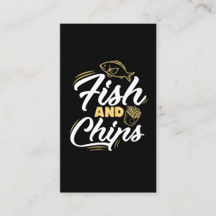 Carte De Visite Alimentation du poisson et des chips Alimentation 