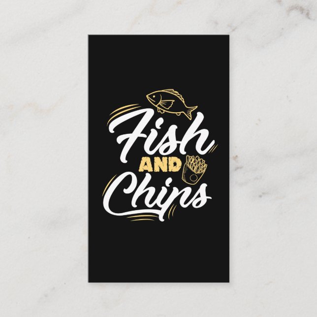 Carte De Visite Alimentation du poisson et des chips Alimentation  (Devant)