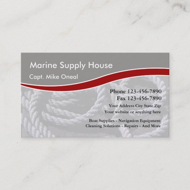 Carte De Visite Alimentation nautique (Devant)