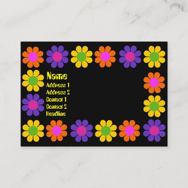 Carte De Visite Alimentation par fleur rétro (Devant)