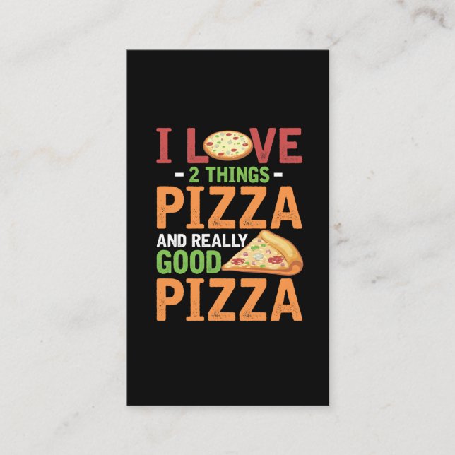 Carte De Visite Alimentation Rapide Pizza Slice Lover (Devant)