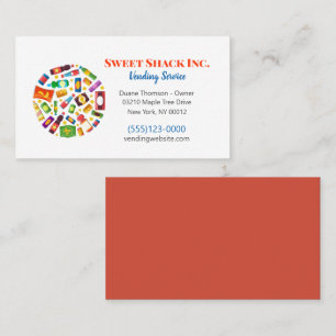 Carte De Visite Alimentation Snack Vendeur Vending Machine Service
