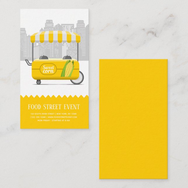 Carte De Visite Alimentation street maïs sucré (Devant / Derrière)