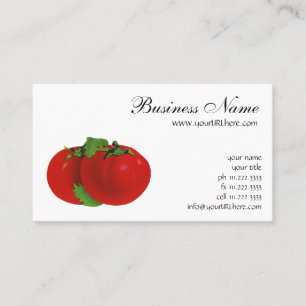 Carte De Visite Aliments Anciens, Tomate Rouge Mûre Héritée Biolog