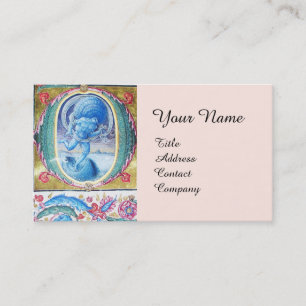 CARTE DE VISITE ALLÉGATION DU MONOGRAMME FLORAL ANTIQUE VENT