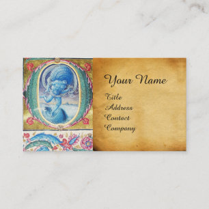 CARTE DE VISITE ALLÉGATION DU MONOGRAMME FLORAL ANTIQUE VENT