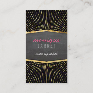 Carte De Visite ALLEMAND or feuille art déco sunburd'éclat moderne